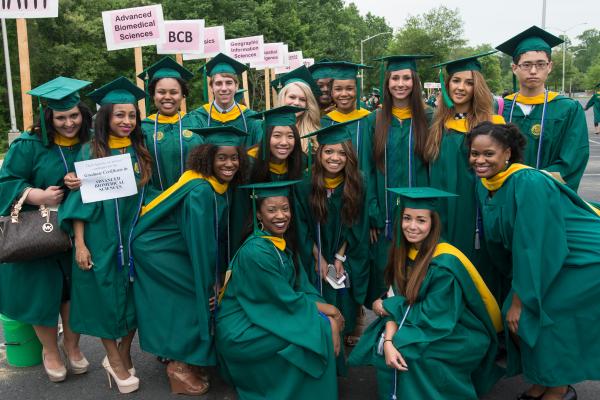 Advanced Biomedical Sciences students at graduation