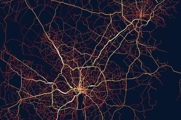 DC Metro area traffic visualization
