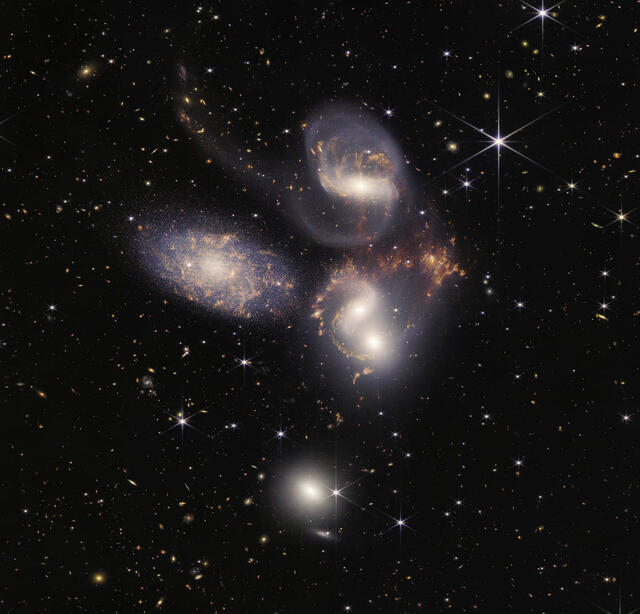 JWST image NGC 7319 in Stephen’s quintet