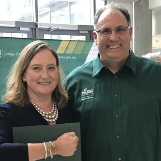Monique van Hoek with Dean's Award