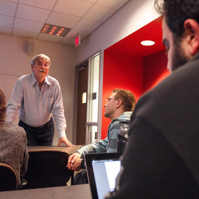 Dr. Patrick Gillevet teaches his class.