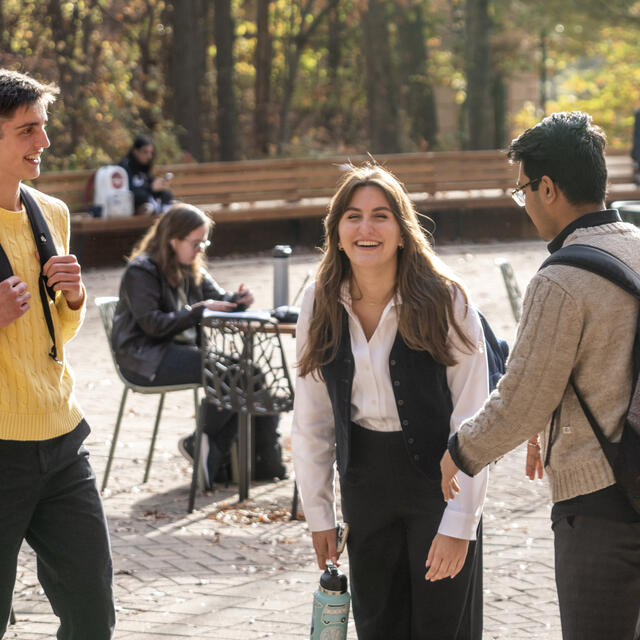 students on campus