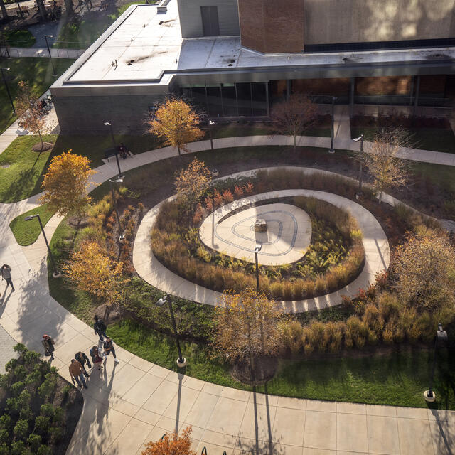 On campus meditation garden