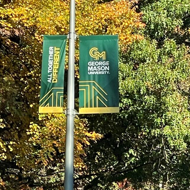 Leaves changing across the George Mason Fairfax campus