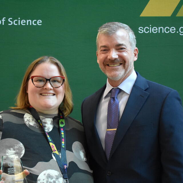 Genevieve McKenna with Interim Dean Cody Edwards at the Celebration of Success