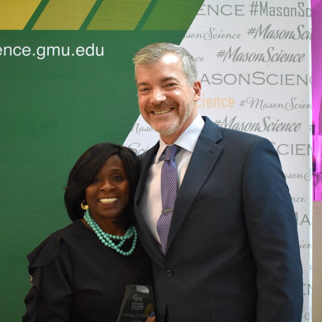 Melissa Hayes with Interim Dean Cody W. Edwards at the Celebration of Success