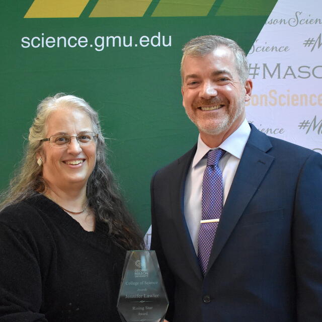 Jennifer Lawler with Interim Dean Cody W. Edwards at the Celebration of Success