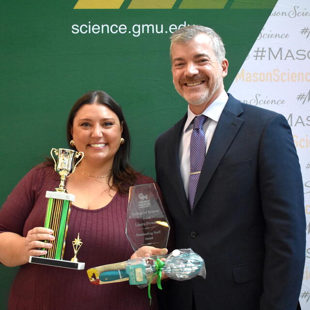 Laura Powers with Interim Dean Cody W. Edwards at the Celebration of Success