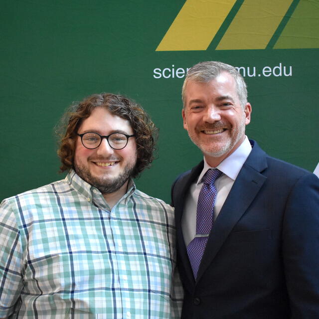 Tait Short with Interim Dean Cody W. Edwards at the Celebration of Success