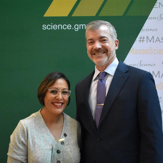 Valerie Olmo with Interim Dean Cody Edwards at the Celebration of Success