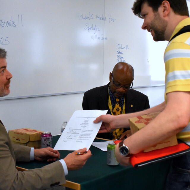Cody W. Edwards signing off on PhD dissertations and MA theses..