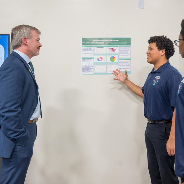 Dean Cody Edwards at opening of Data Science Lab School