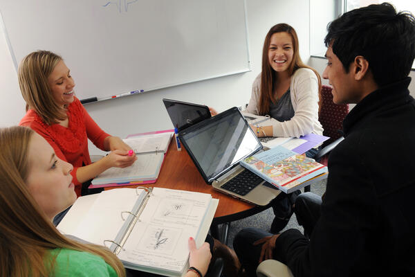 GeorgeSquared students in a study group