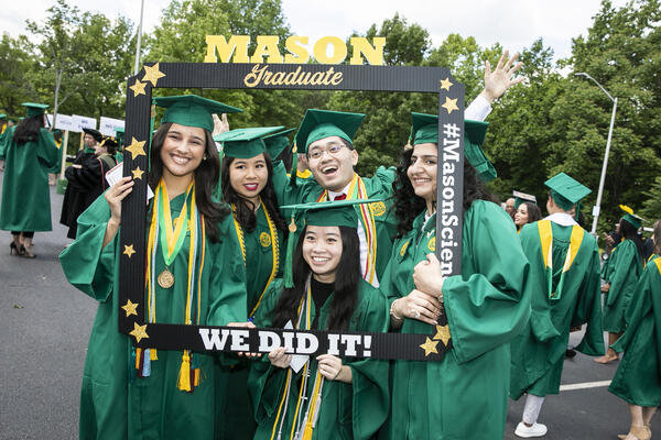 Students at graduation