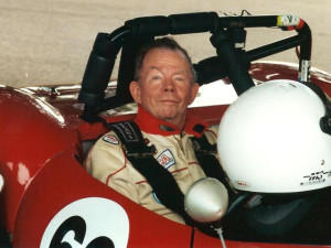 Lee Talbot in a Racecar