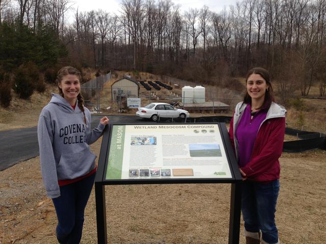 Graduate students Mary Means and Alicia Korol