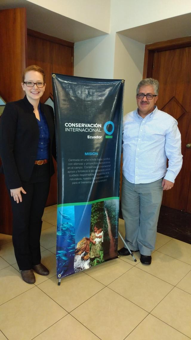 Roberto Ulloa from Conservation International-Ecuador and I after giving a seminar at the Universidad Andina Simon Bolivar (Quito, Ecuador) on PADDD.