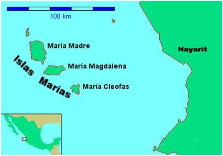 The Tres Marias Biosphere Reserve. Credit: Wikipedia, https://en.wikipedia.org/wiki/Islas_Marias