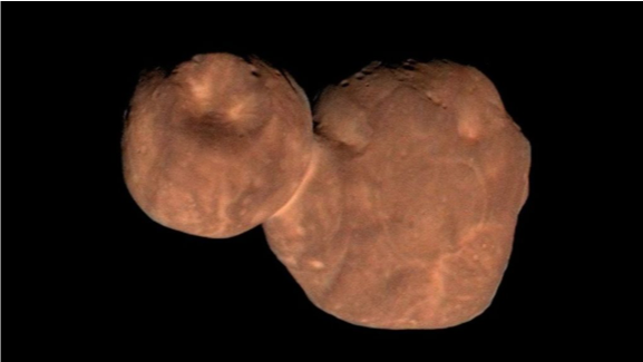 New Horizons image of Akorroth – a primordial object thought to be left over from the period of planet formation four and a half billion years ago. Courtesy NASA/New Horizons