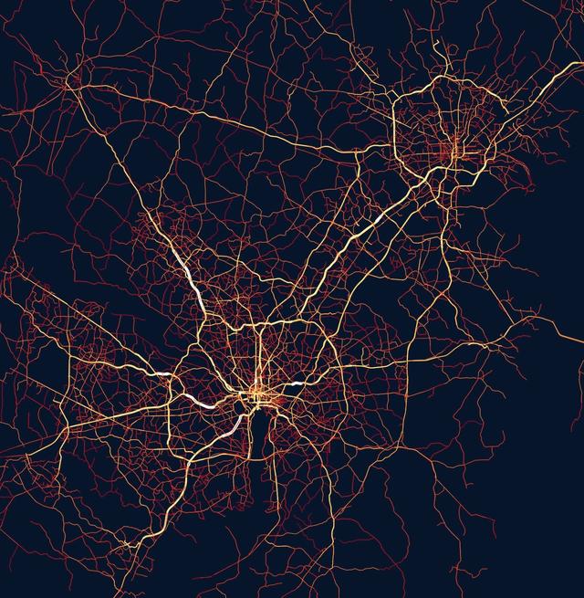 DC Metro area traffic visualization