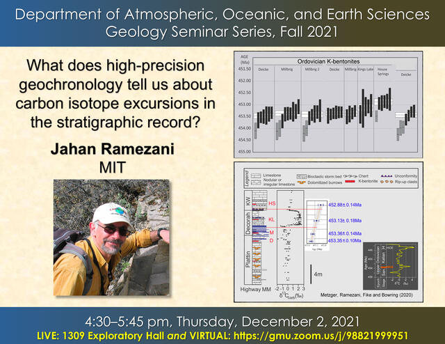 AOES Seminar: Dec 2 Jahan Ramezani, MIT High-Precision Geochronology Flyer Poster 