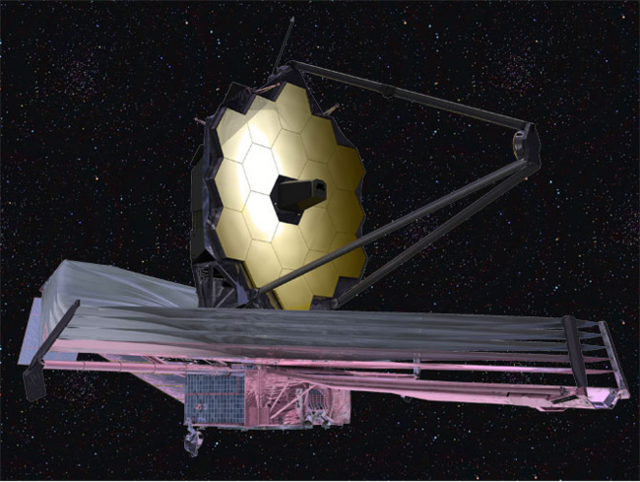 Artist conception of the James Webb Space Telescope. (Credit: NASA)