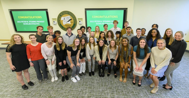 2022 Peter N. Stearns Provost Scholar Athletes - photo credit Rafael Suanes/GMU