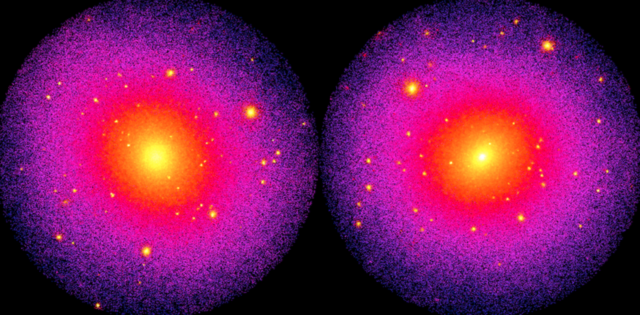 Image of SIDM vs CDM made from simulations