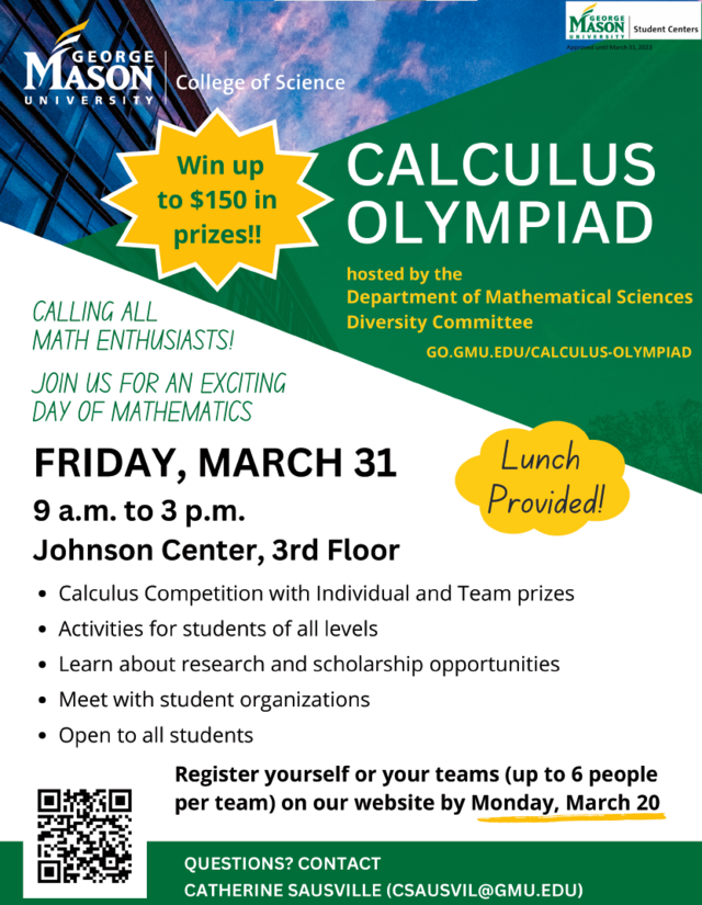 Calculus Olympiad Flyer 2023