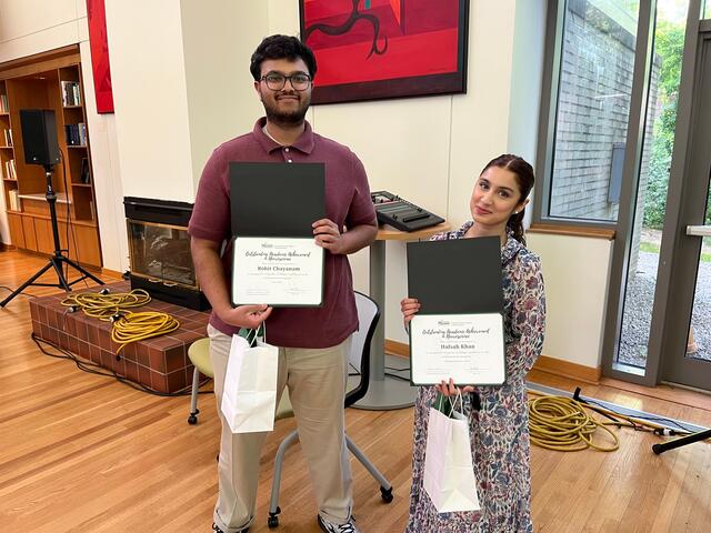 Rohit Chayanam and Hafsah Khan awarded Outstanding Academic Achievement in Neuroscience