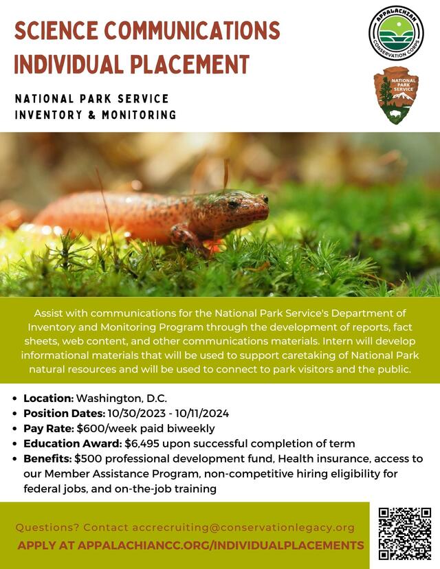 Science Communication Internship Flyer