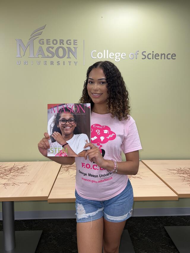 Kirkland isn’t the only returning FOCUS participant to work as a counselor. Sophia Elliott appeared on the cover of the Mason Spirit in 2016 after participating in that summer’s FOCUS workshop. She is now a junior at George Mason and participated in FOCUS last year as a counselor. Photo provided.  