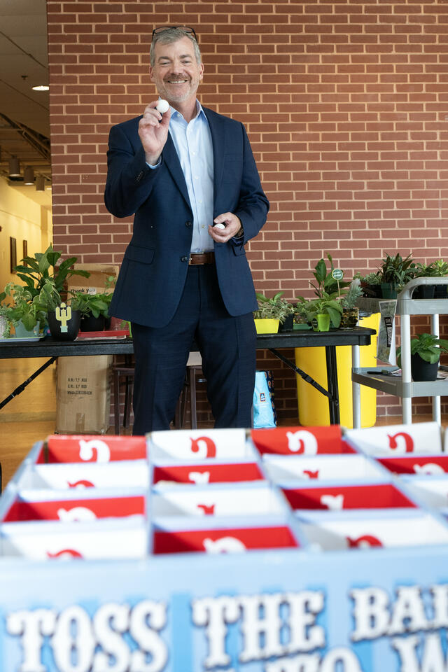 Dean Edwards playing a game at SciTech's ScienceConnect