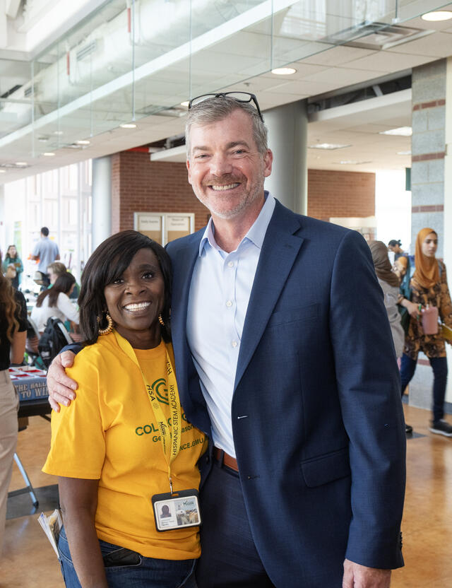 Dean Edwards smiles with Melissa Hayes at ScienceConnect 2024