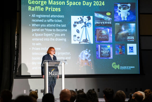 Gabrielle Bell presenting at Space Day 2024