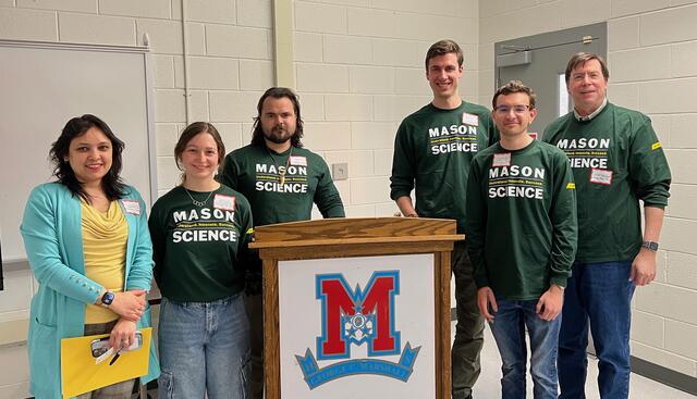 Jules Goldspiel and the AOES folks at the Marshall High School Science fair