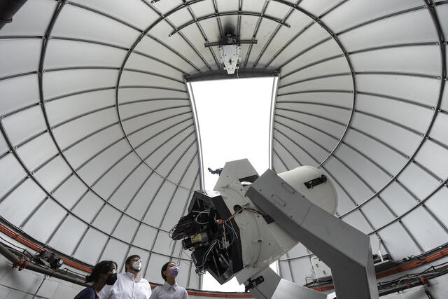 Inside of the Mason observatory