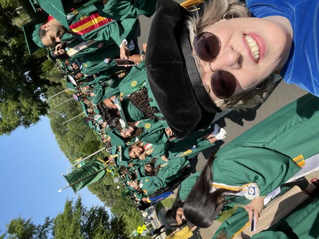 Michelle Ryan at graduation