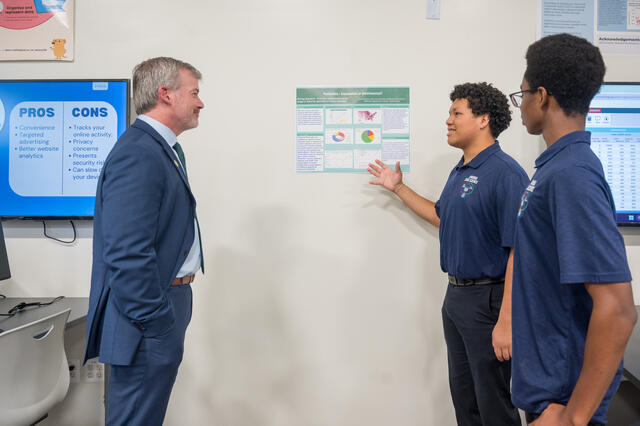 Dean Cody Edwards at opening of Data Science Lab School