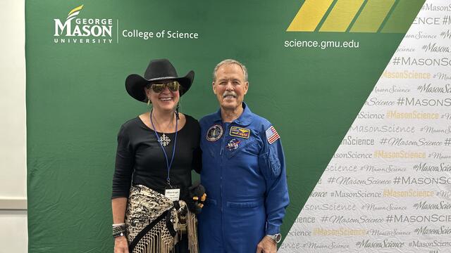 Eileen Kragie of Dark Sky Friends with Retired Astronaut Hoot Gibson. 
