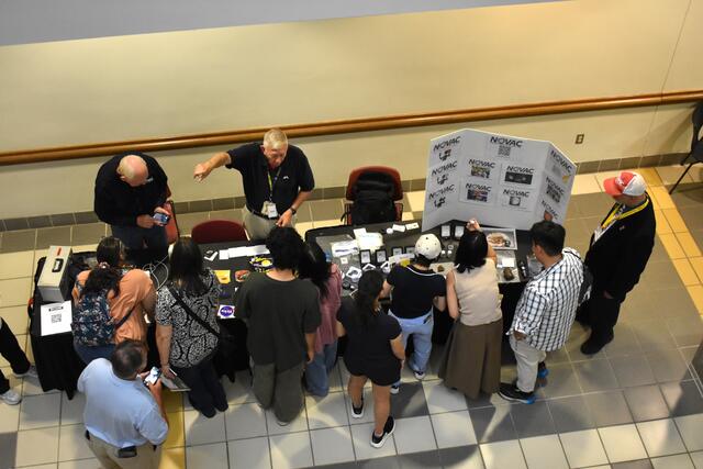 NOVAC showcasing their offerings to the crowd at George Mason Space Day 2025