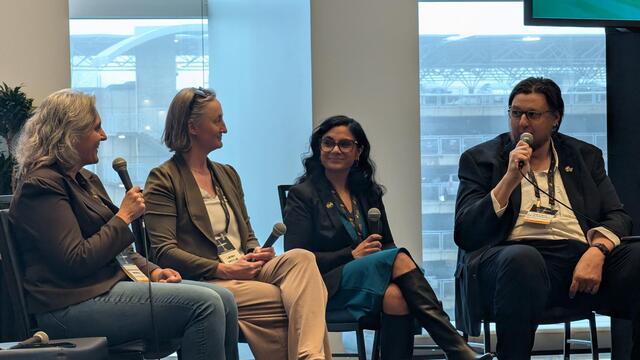 George Mason faculty panel at spaceNEXT