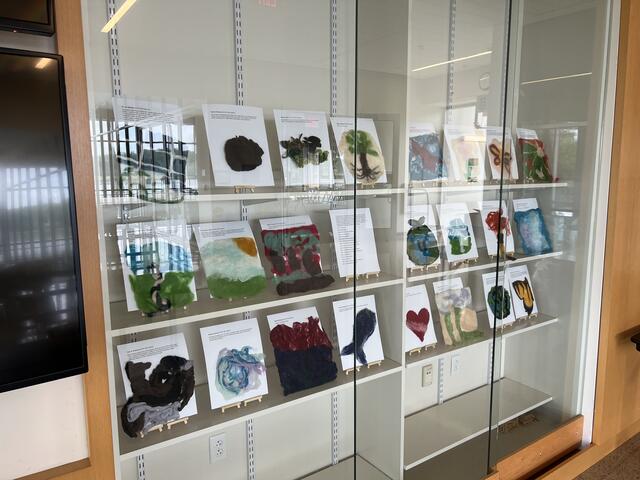 Student artwork displayed at the Potomac Science Center.