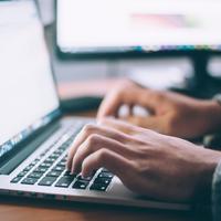 Man using computer