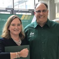 Monique van Hoek with Dean's Award