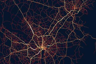 DC Metro area traffic visualization