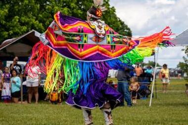 Dancing at an Upper Mattaponi Powwow in May 2022.