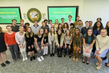 2022 Peter N. Stearns Provost Scholar Athletes - photo credit Rafael Suanes/GMU