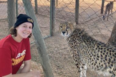 Gwendolyne spent summer 2022 interning at the Cheetah Conservation Fund located outside the town of Otjiwarongo in Namibia. Photo provided