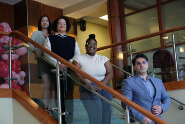 The first graduates from the Histotechnologist Certification Program included (L-R) Kannitha Chek, George Mason University; Sophia Peterson, George Mason University;  Terrnika Jackson, Old Dominion University; and Ardalan Kiani, George Mason University. 